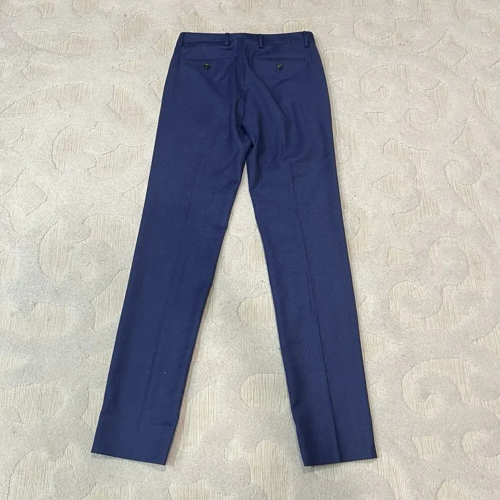 Bonobos Pants Mens 29x34 Blue Jetsetter Wool Stretch Slim Fit Trouser Marzotto